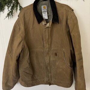Carhartt Brown Jacket with Black Collar